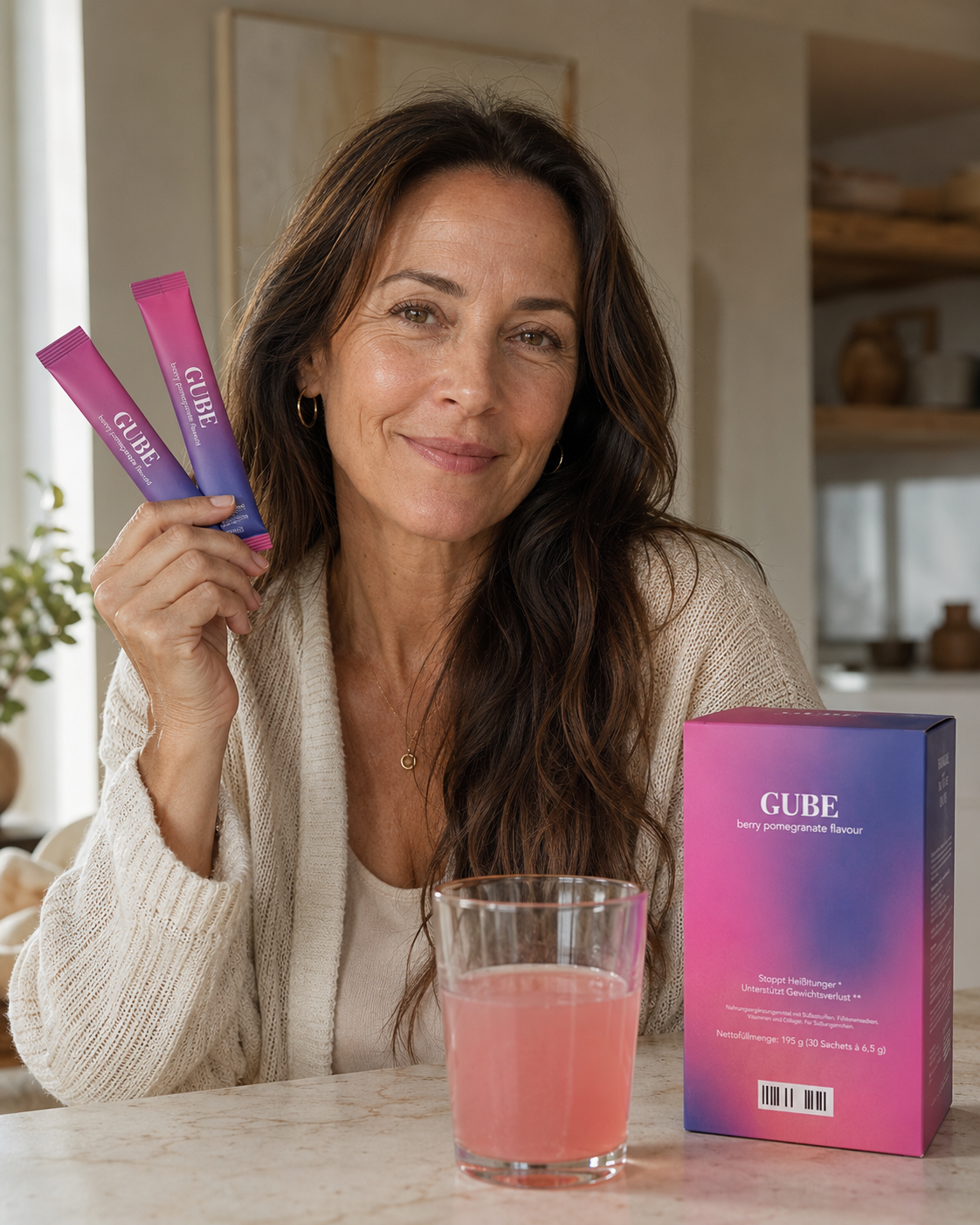 GUBE | Abnehmdrink für Sättigung mit Granatapfelgeschmack